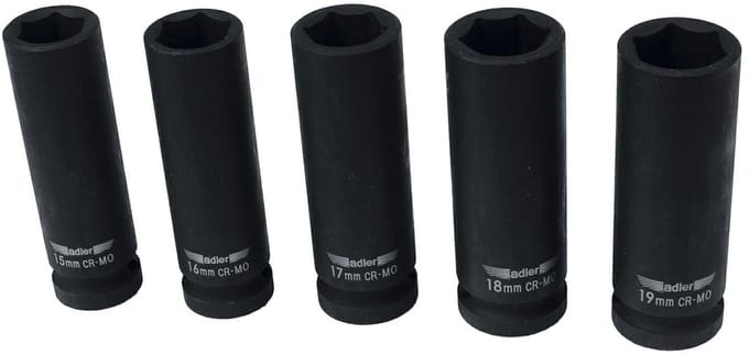 Adler - Udar Doppelsexagonale Langsteeksleutel - 19mm - 1/2" - Cr-Mo Staal