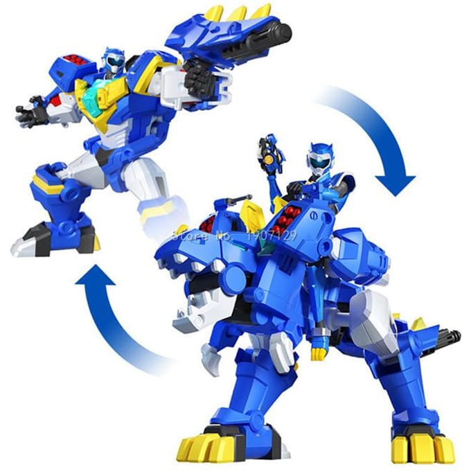 Mini Force 2 Super Dino Power Transformatie Robot Speelgoed Actiefiguren MiniForce X Simulatie Dier Deformatie Dinosaurus Speelgoed blue