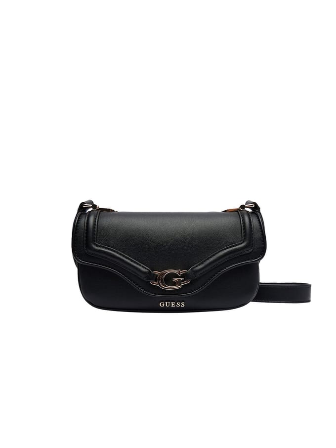 GUESS schoudertas Dea Crossbody Flap Bag Black zwart