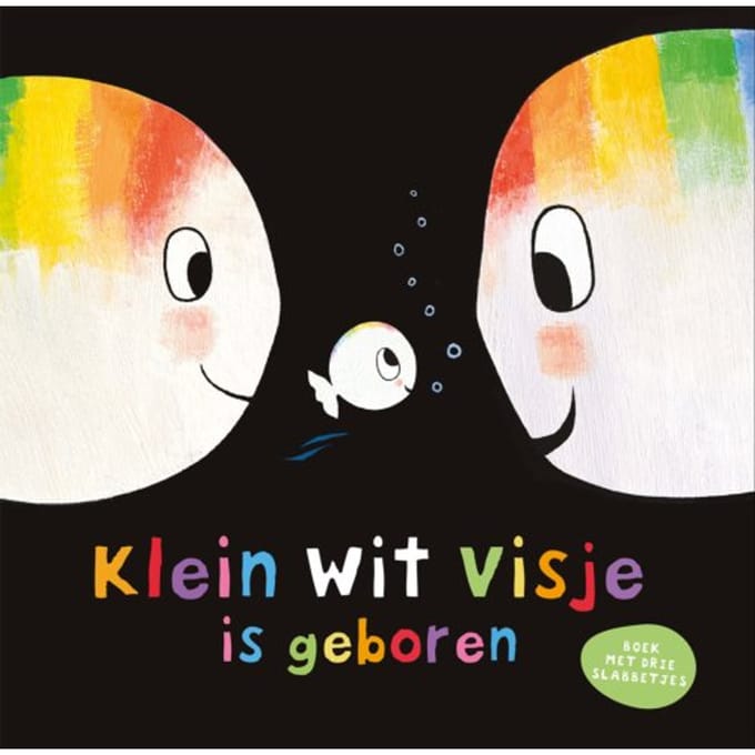 Klein wit visje is geboren. Boek + slabbetjes