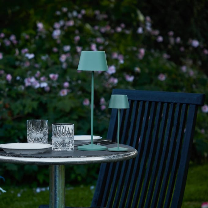 LOOM DESIGN LED tafellamp op accu Modi Micro, IP65, groen