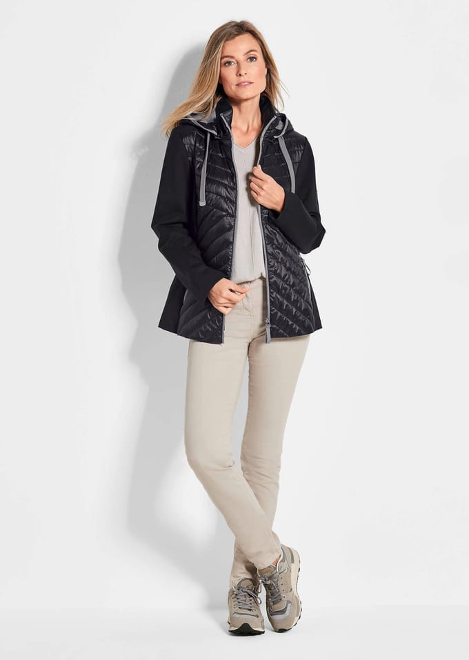 Jas met opstaande kraag - zwart - Gr. 21 van Goldner Fashion