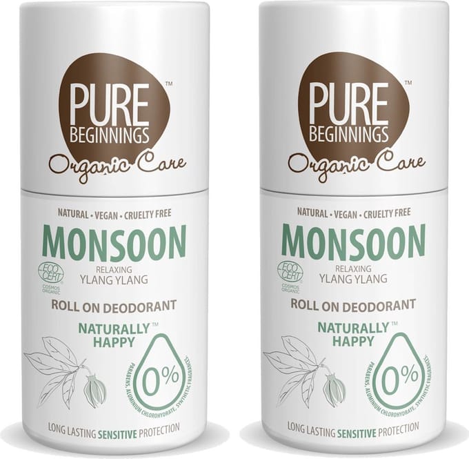 Pure Beginnings - Roll on deodorant - Monsoon - Relaxing Ylang Ylang - 75ml - 2 Pak