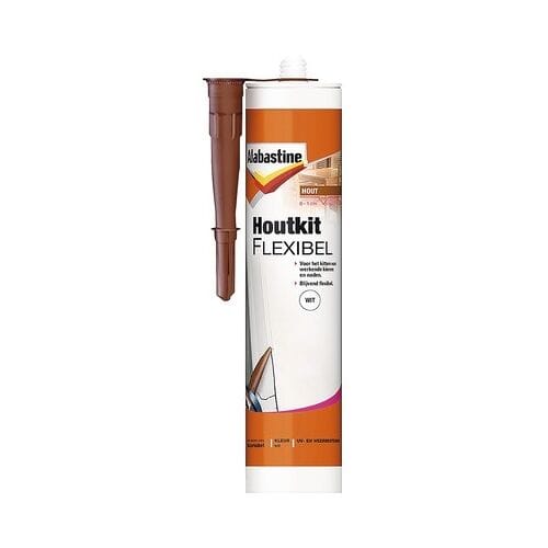 Alabastine houtkit flexibel - Wit - 300 ml