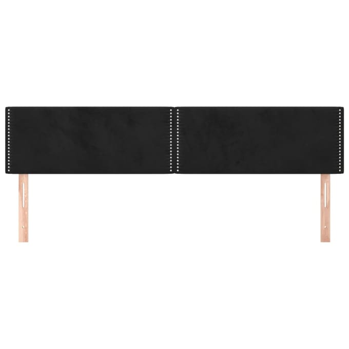 vidaXL - Hoofdborden - 180x5x78/88 - cm - fluweel - zwart