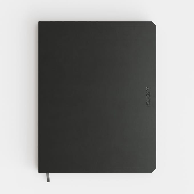 Notitieboek De Kempen - Ashblack (zwart) - 17 x 22 cm - Binnenzijde: blanco
