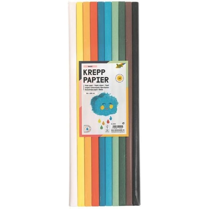 Pak met 10 rollen crêpepapier »Basic«, 50 x 200 cm