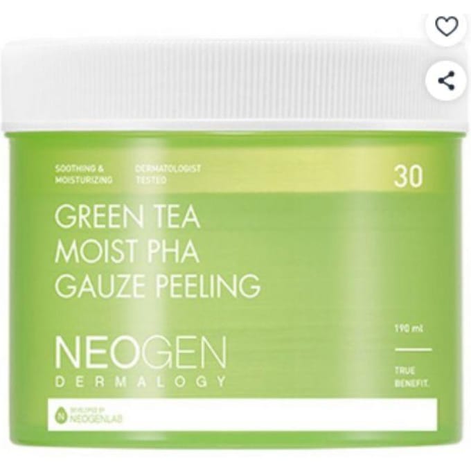 NEOGEN Dermalogy Groene Thee Vochtigende PHA Gaas Peeling Pads 190ml / 30 Pads beige