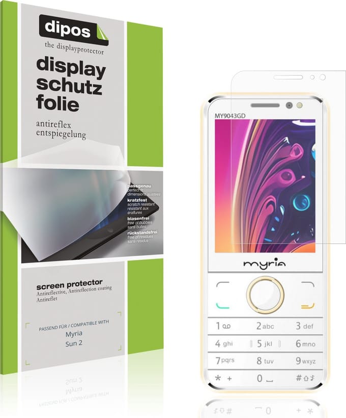 dipos – 4x Matte Beschermfolie geschikt voor Myria Sun 2 | Krasbestendige & antireflecterende Screenprotector Ultra-Thin
