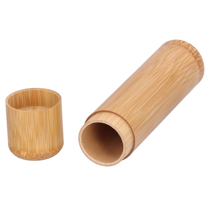 Boîte à thé en bambou portable récipient de stockage pour thé café grains noix style 4 beige
