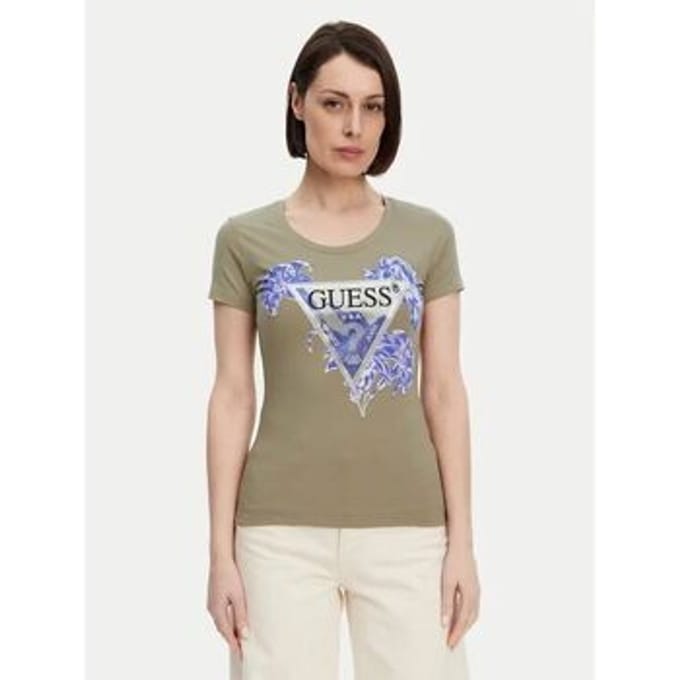 Dames-T-shirt Guess Flower Triangle