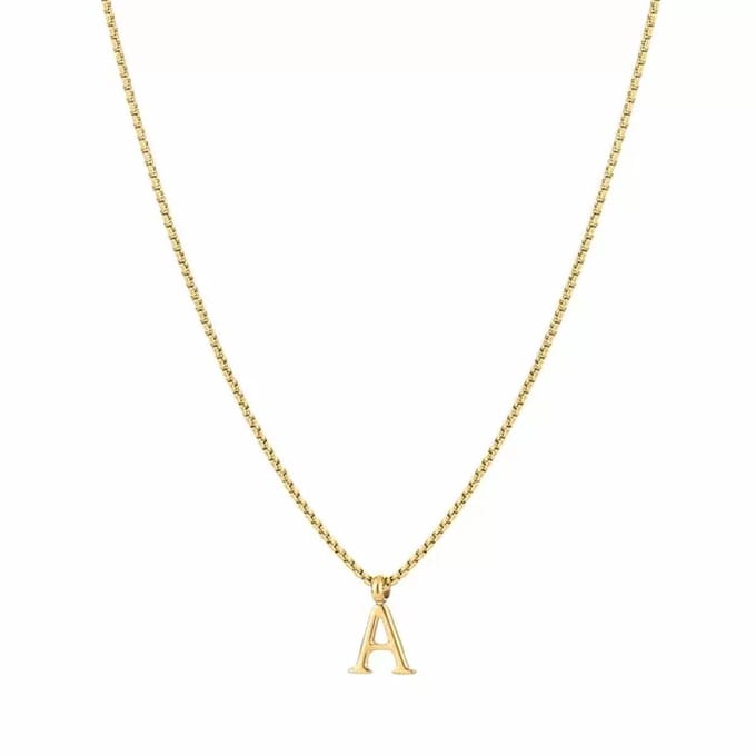 Bijoutheek Collier Letter A Goud