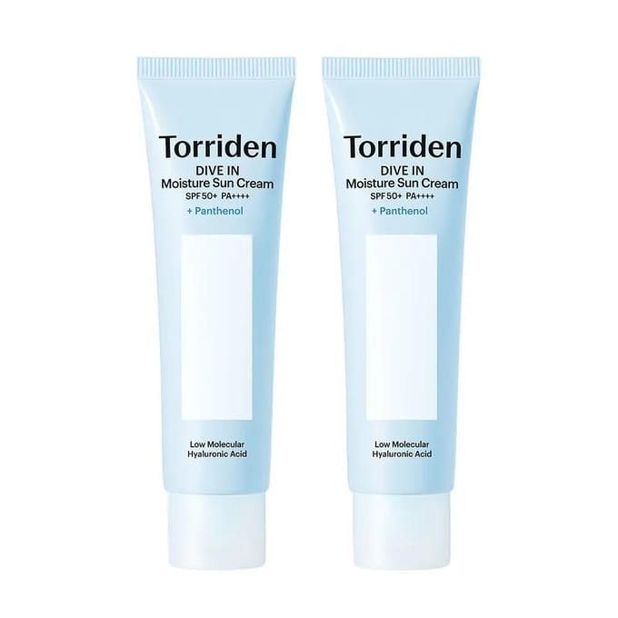 Torriden Dive-In Moisture Zonnebrandcrème SPF50+ PA++++ Dubbele Set 60ml white