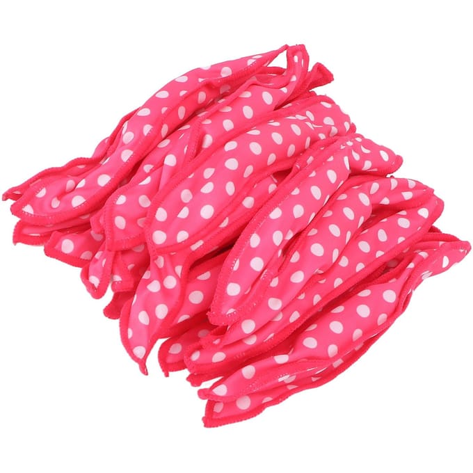 20 stuks Hittevrije Haarrollers Zachte Opvouwbare DIY Spons Haarstyling Rollers om mee te slapen Rozerood pink