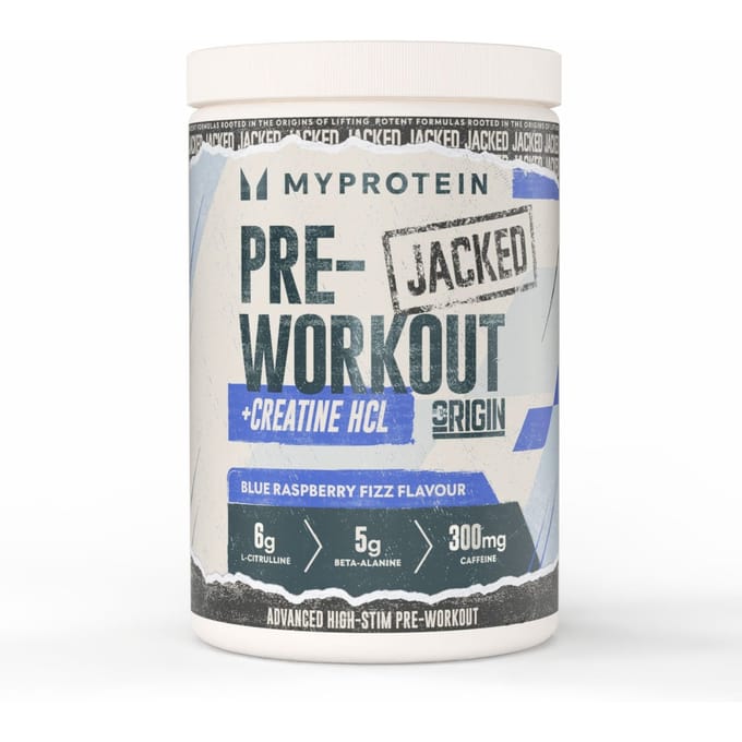 Origin Jacked Pre-Workout - 650G - 25servings - Blue Raspberry Fizz