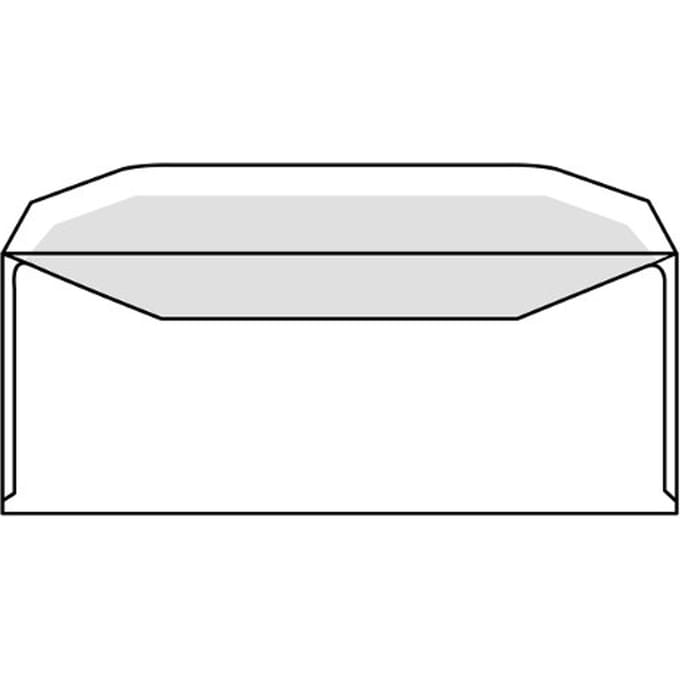 Envelop iezzy c5/6 114x229mm venster rechts gegomd Wit 500 stuks