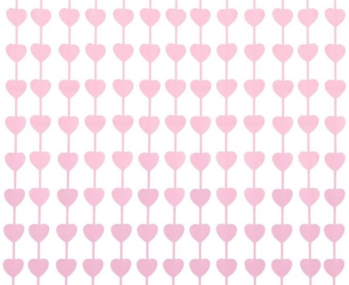 DIY gordijn met roze hartjes, 2 meter