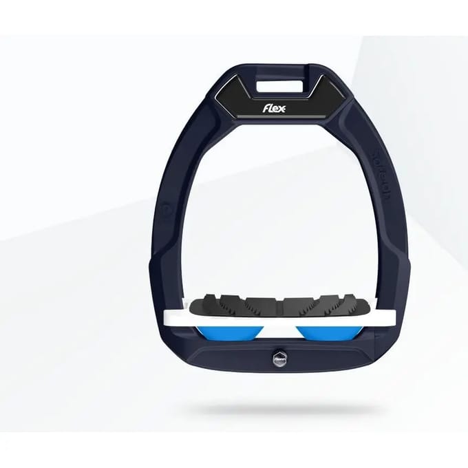 Veiligheidsstijgbeugels Paardrijden Ingelijnd Grip Rood/Wit/Blauw Flex-On Safe-On