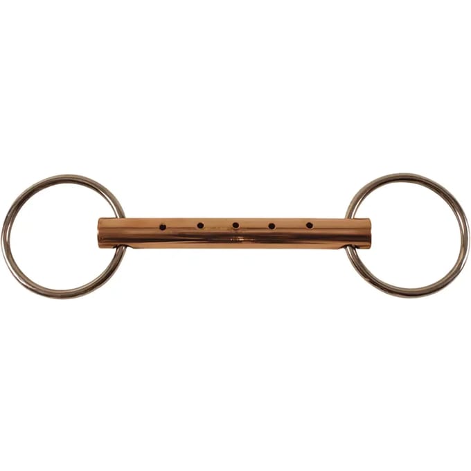 Mors 2 ringen voor paard met koperfluit Umbria Equitazione