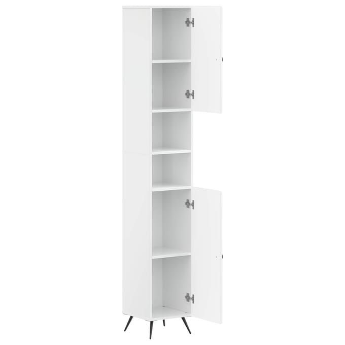 vidaXL - Badkamerkast - met - Open - Plank - BREDA - Hoogglans - Wit
