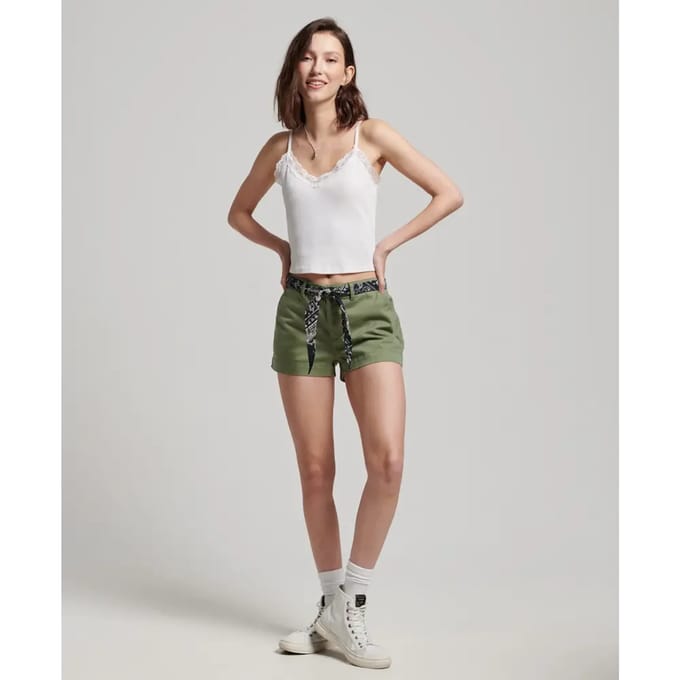 Superdry Chino Hotshort Groen Grootte: 38