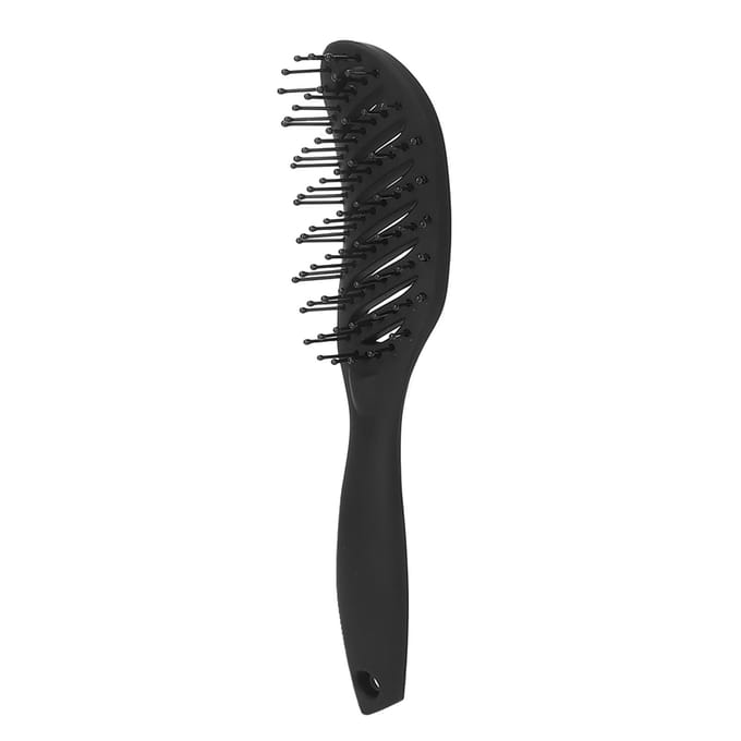 Meniscus Haar Kam Nat en Droog Kam Nylon Styling Kapper Haar Massage Borstel Zwart zwart
