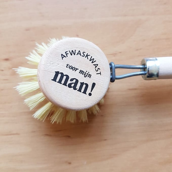 Set met 2 afwasborstels 'Voor mijn man' - trouwen - huwelijk - bruiloft - gimmick - afwas - borstel