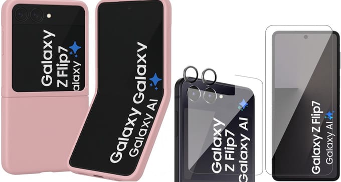 Hoesje geschikt voor Samsung Galaxy Z Flip 7 - Screenprotector Volledig Dekkend Premium PET & Camera Protector - Mat Back Case Roze