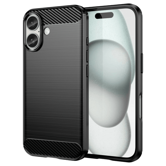 Mocaa Apple iPhone 16 Schokbestendig Hoesje Zwart