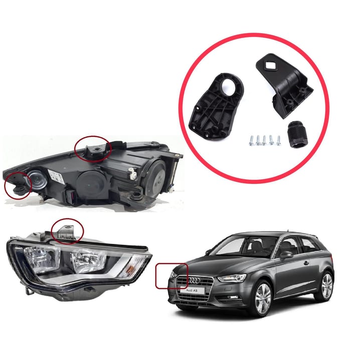 BHL564-2 Support de Phare Support de Montage Kit Languette de Réparation Côté Droit pour A3 S3 MK3 8V 2012-2020 8V0998122