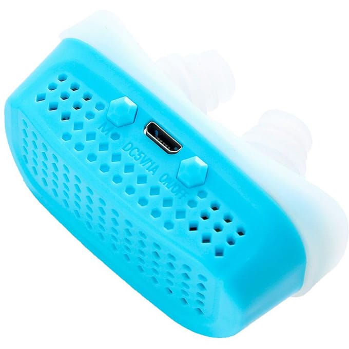 CPAP Draagbare 3-traps Elektrische Variabele Snelheid Snurk Preventer Neusreiniging Neusplug blauw
