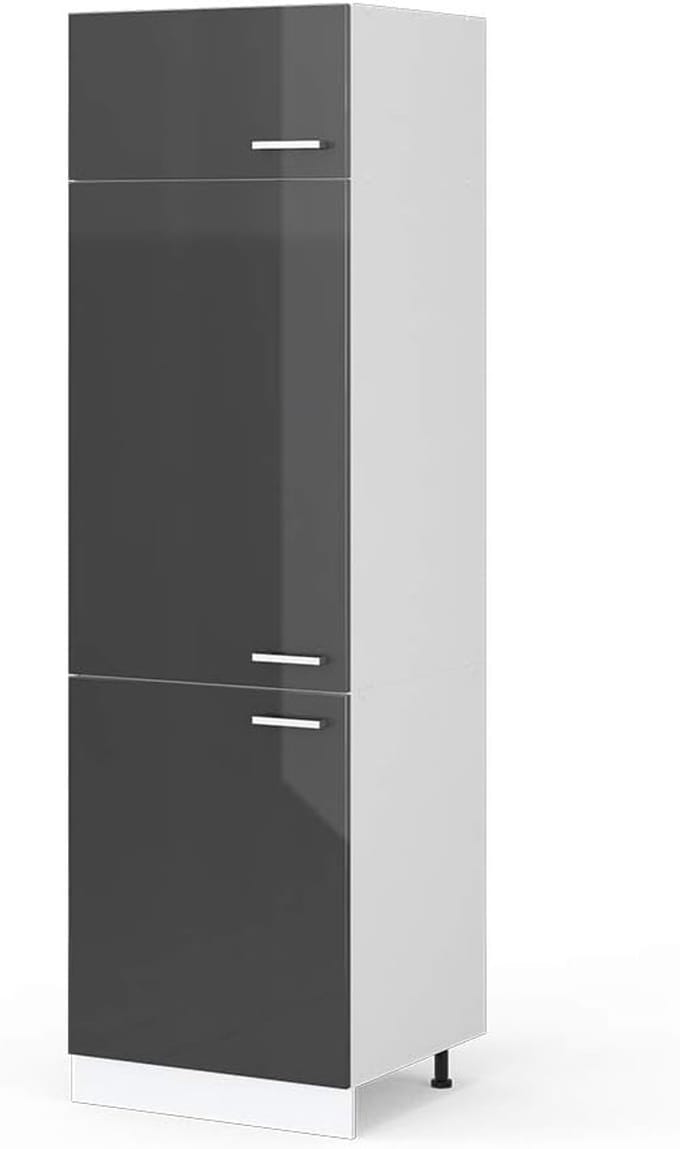Inbouwkoelkast Kast Hoogglans Antraciet Wit 60 cm Universeel