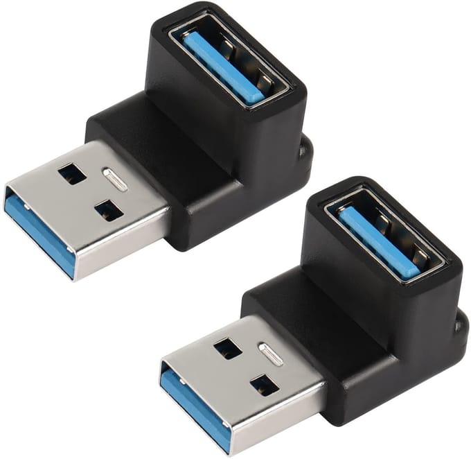 Cosensi - 90 Graden USB 3.1 Adapter voor Snel Opladen