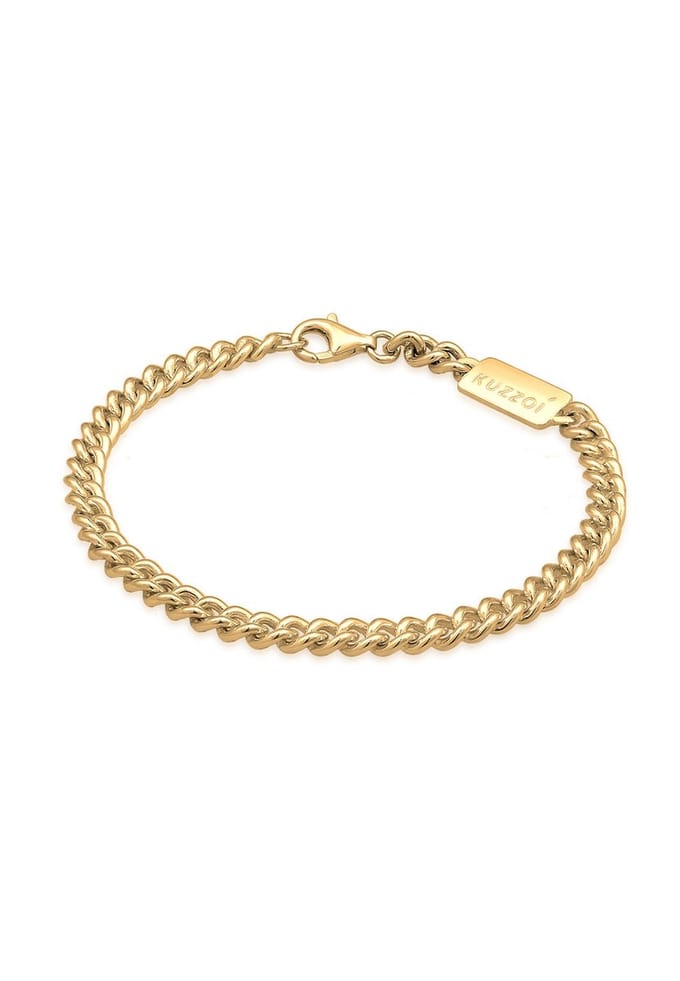 KUZZOI - Armband - Heren pantser massief basis in 925 sterling zilver - Heren