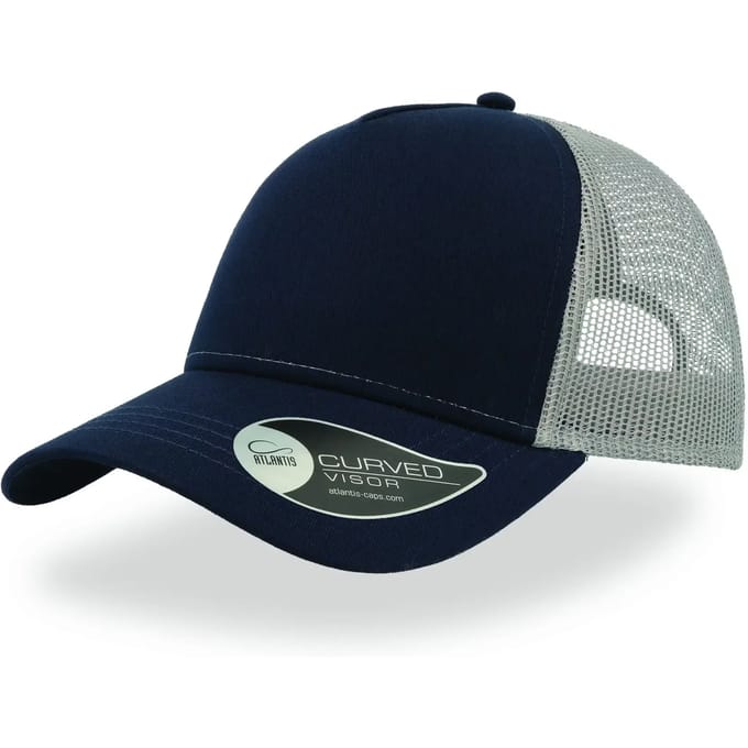 Atlantis Headwear Rapper Cotton Cap AT511 - NAVY/GREY - One size