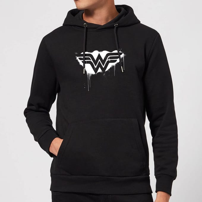 Justice League Graffiti Wonder Woman Hoodie - Black - L