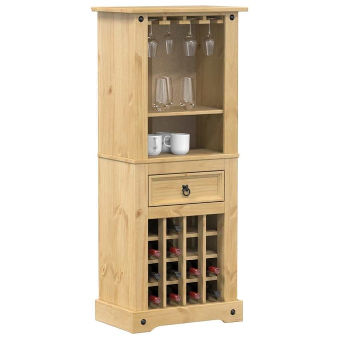 vidaXL - Wijnrek - Corona - 56x35x134,5 - cm - massief - grenenhout