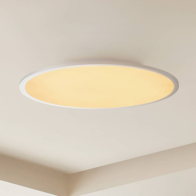 Lindby LED plafondlamp Narima, CCT, Ø 60 cm, zilver