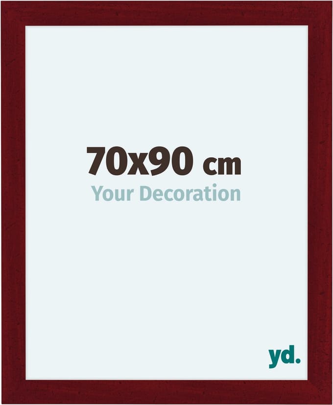Your Decoration - Fotolijst 70x90 cm - MDF - Wijnrood Geveegd - Como