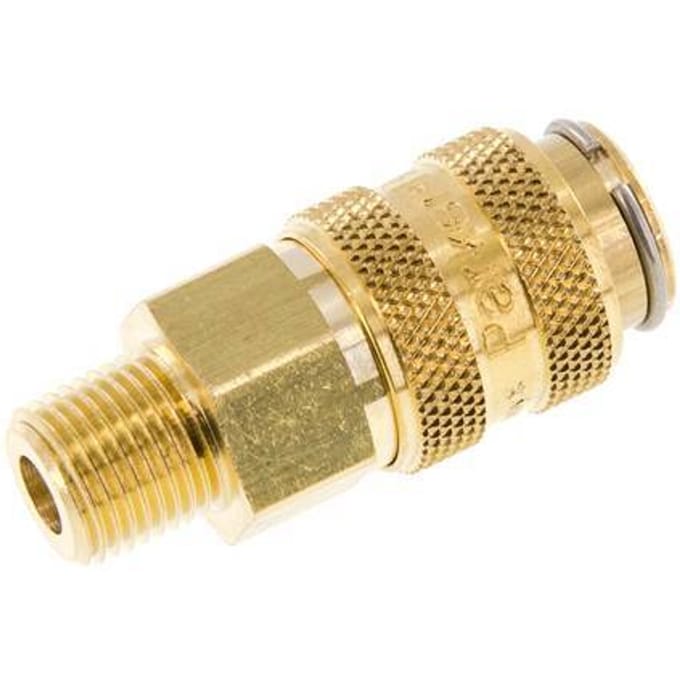 Messing DN 5 Luchtkoppeling Snelkoppeling 1/8 inch NPT Buitendraad - CLS5-M-B-P-018N