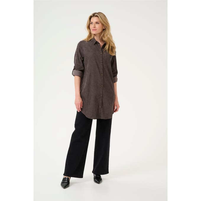 Overhemd met lang mouwen Loose fit Major Brown C. brown