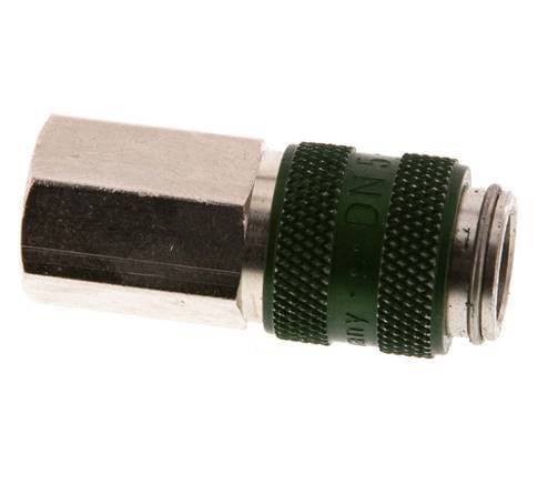 Vernikkeld Messing DN 5 Groen Luchtkoppeling Snelkoppeling G 1/8 inch Binnendraad - CLS5-F-BN-GRE-018