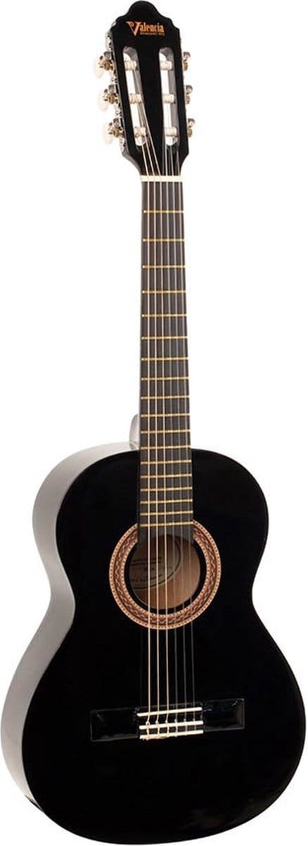 Valencia VC102BK Klassieke Gitaar 1/2 Black Hoogglans