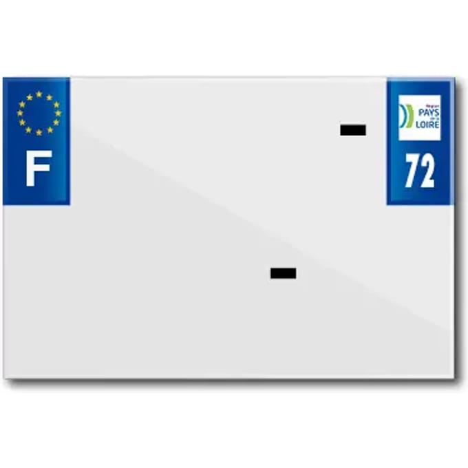 PVC nummerplaatstrip met bedrijfsnaam Top Plaq 72