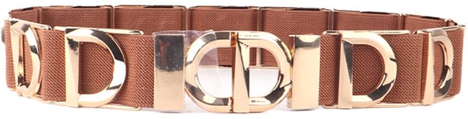 Giuliano Elastische Riem - made in Italy - Dames - Elastische Tailleriem - Bruin