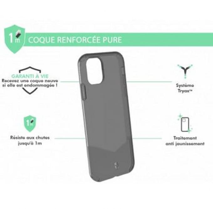 Force Case, Hoesje geschikt voor iPhone 11 - PURE Versterkt, Transparant zwart