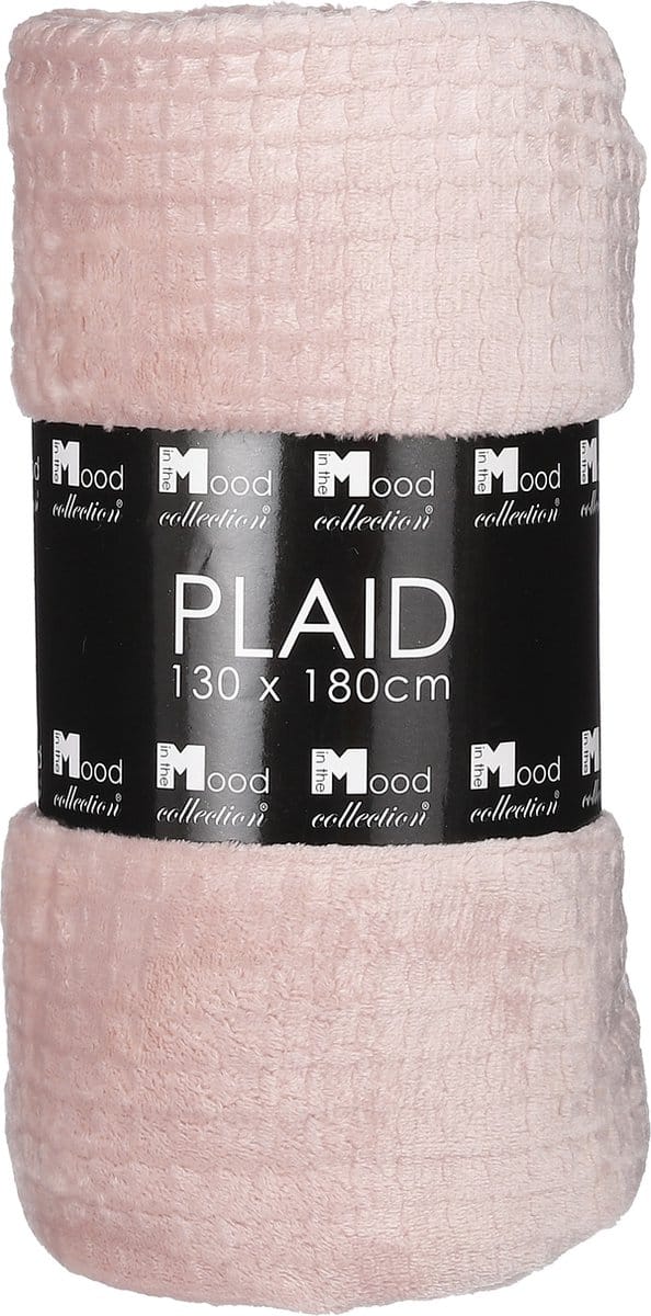 In The Mood Collection Joanne Fleece Plaid - L180 x B130 cm - Polyester - Perzik