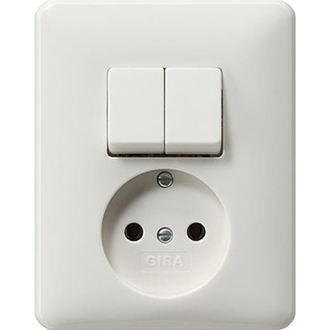 Gira Combinatiestopcontact Serie Systeem 55 Puurwit - 047503