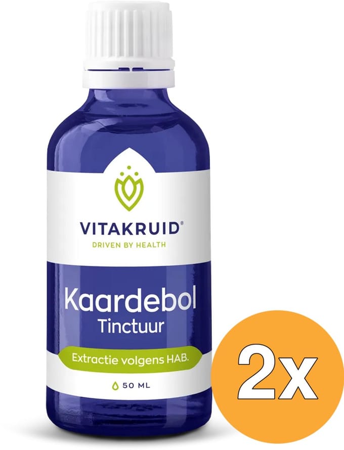 2x Vitakruid Kaardebol Wortel Tinctuur Extractie volgens HAB (50 ml)