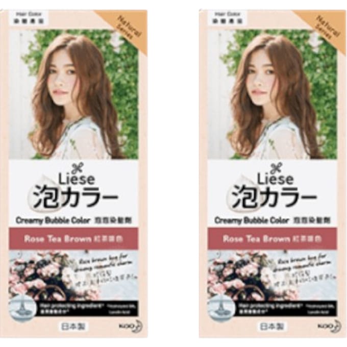 Kao - Liese Creamy Bubble Color (Natural Series)  - Rose Tea Brown Duo Set
